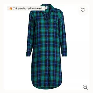 Lands’ End 💯 % Cotton Flannel Nightshirt